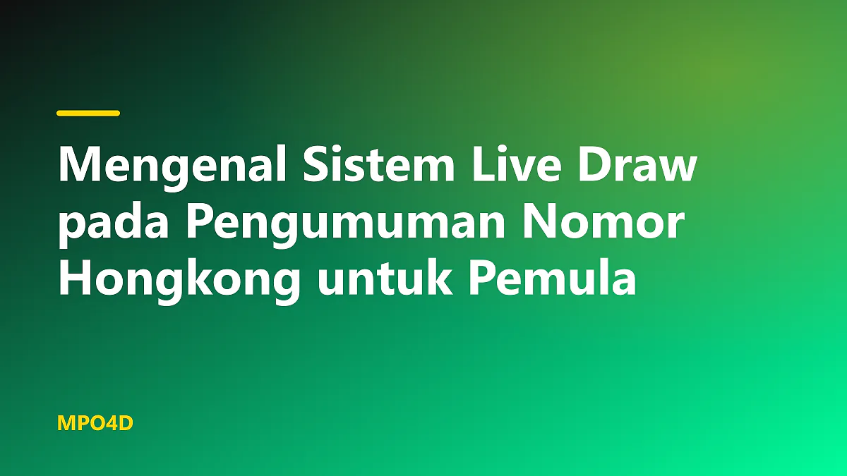 Ilustrasi sistem live draw pada pengumuman nomor hongkong dengan mesin pengundi otomatis.